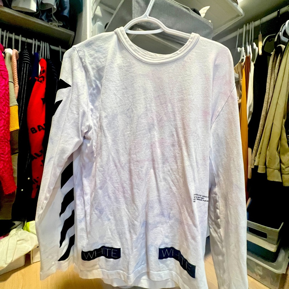 Tie Dye Off White Shirt; worn